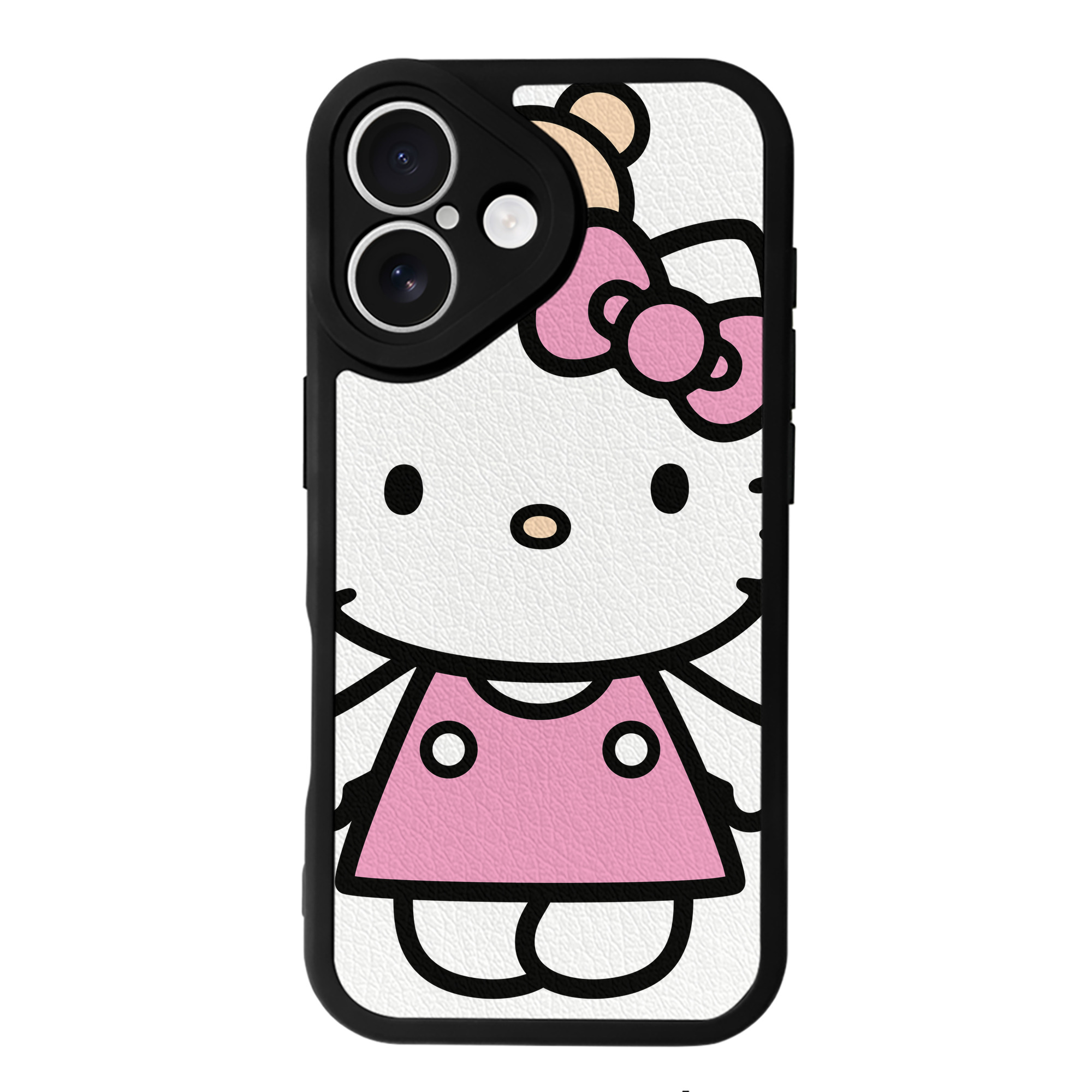 （画像用） Hello Kitty ハローキティ 【iPhone 16シリーズ対応】シリコンスマホケース（レザー調） 材質：シリコン